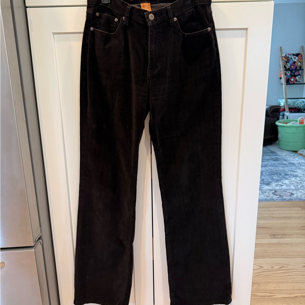 Christopher Blue Women's Dark Brown Corduroy Jean Pant, 8